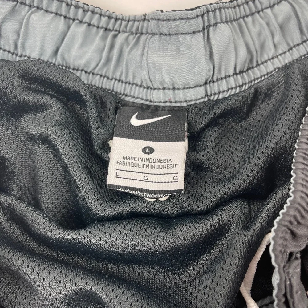 Nike Mens Swim Trunks, Black Gray Red Large